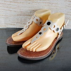 Sam Edelman Gilly White Size 7.5 T-strap Sandals
